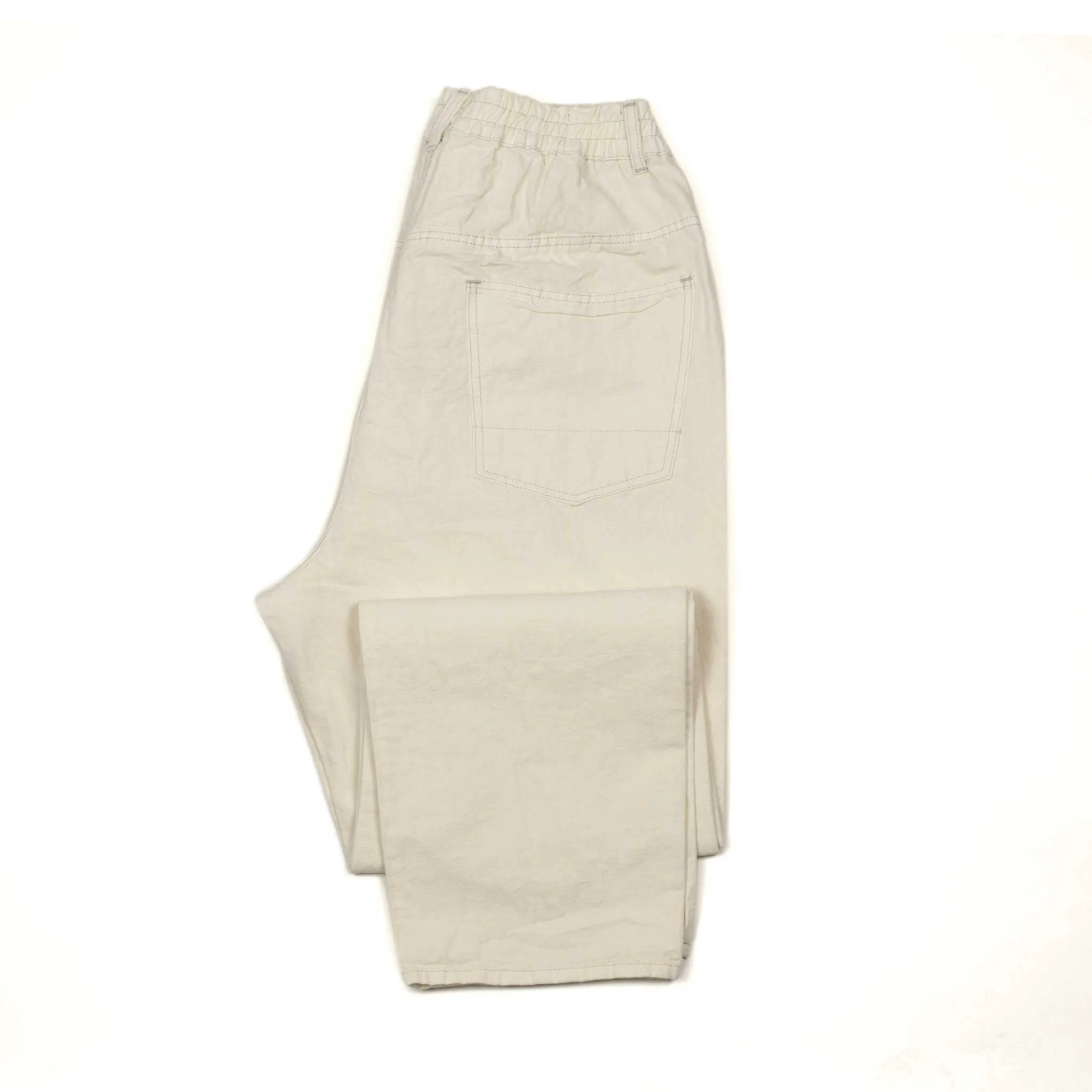 5-pocket pants in off-white 9oz cotton/linen denim