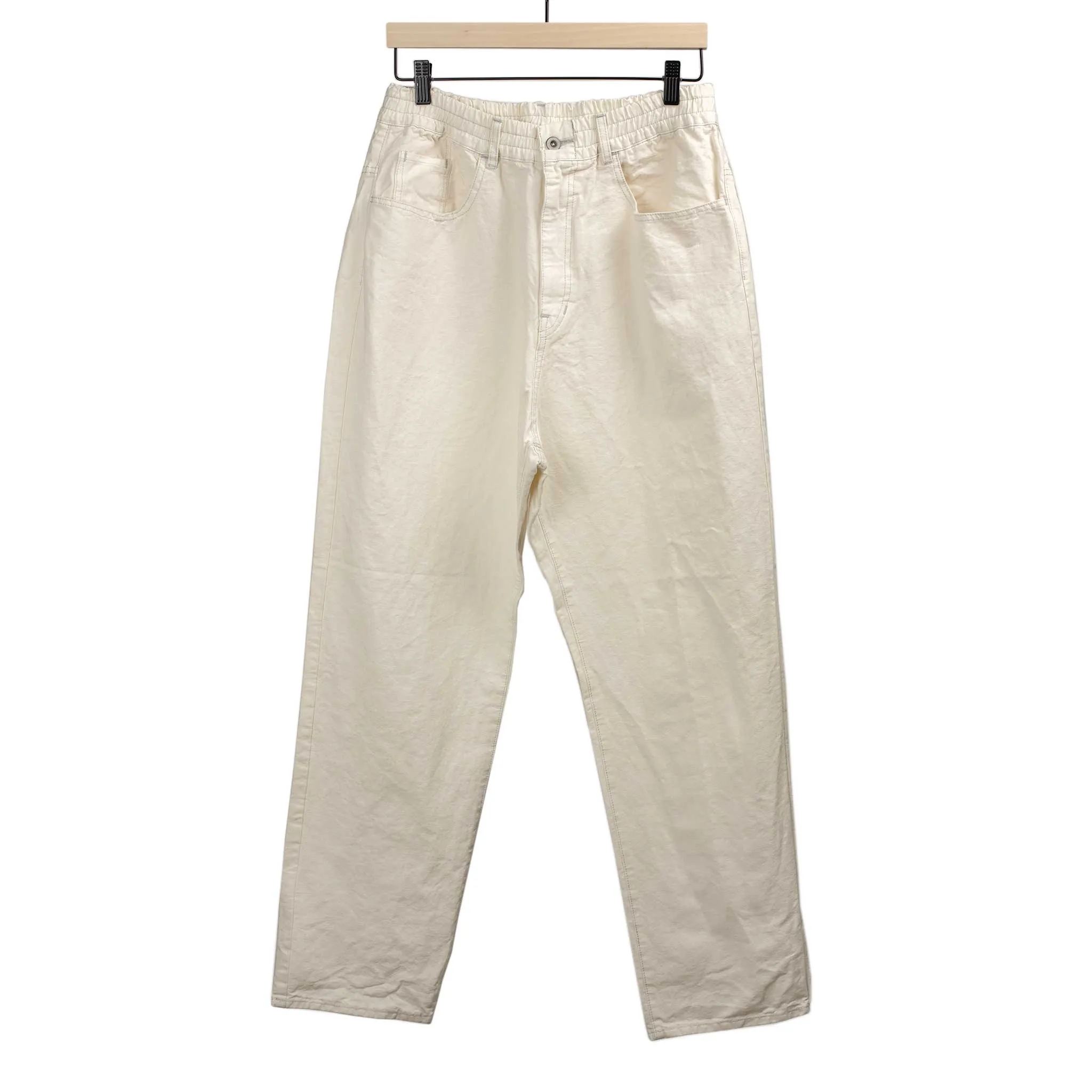 5-pocket pants in off-white 9oz cotton/linen denim