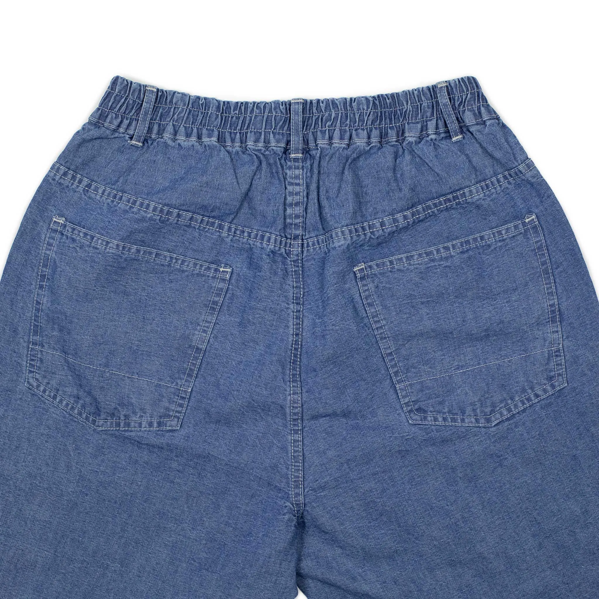 5-pocket pants in washed blue 9oz cotton/linen denim