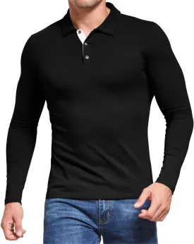 Aiyino Men's Short Sleeve Polo Shirts Casual Slim Fit Fashion Cotton Shirt
