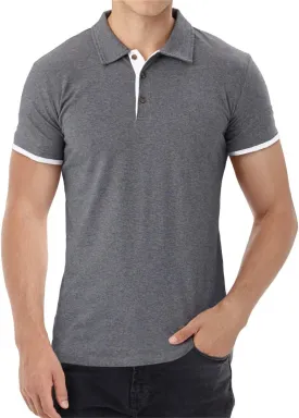 Aiyino Men's Short Sleeve Polo Shirts Casual Slim Fit Fashion Cotton Shirt
