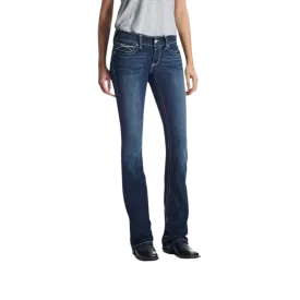 Ariat Women's Real Low Rise Stretch Rosy Whipstitch Boot Cut Jean