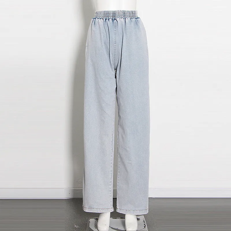 Casual stretch denim two-piece set AY3095