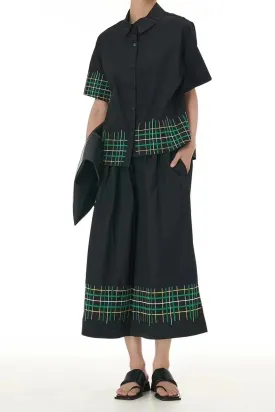Checked Lines Cotton Coord Set
