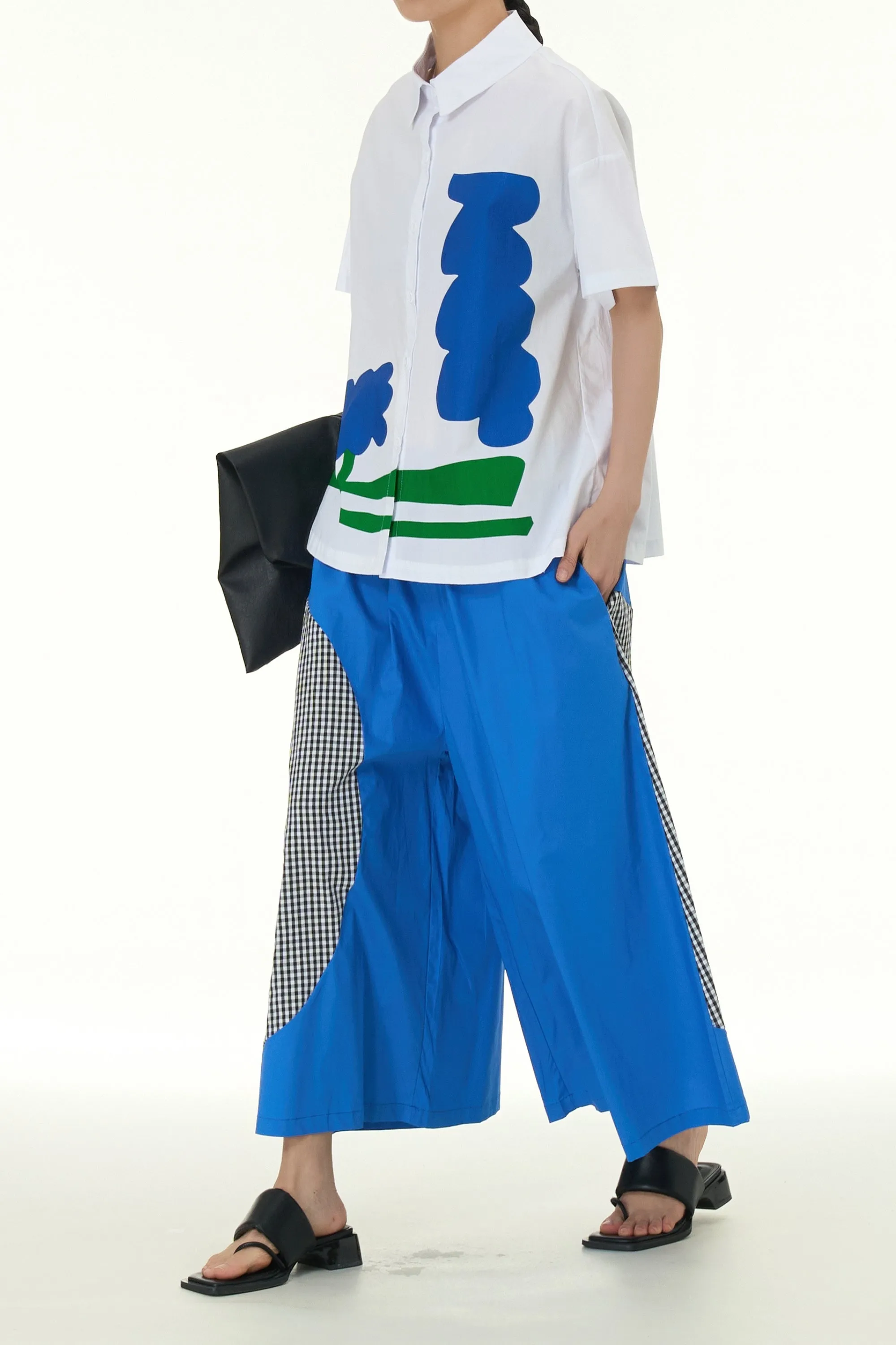 Checkered Patch Cotton Coord Set