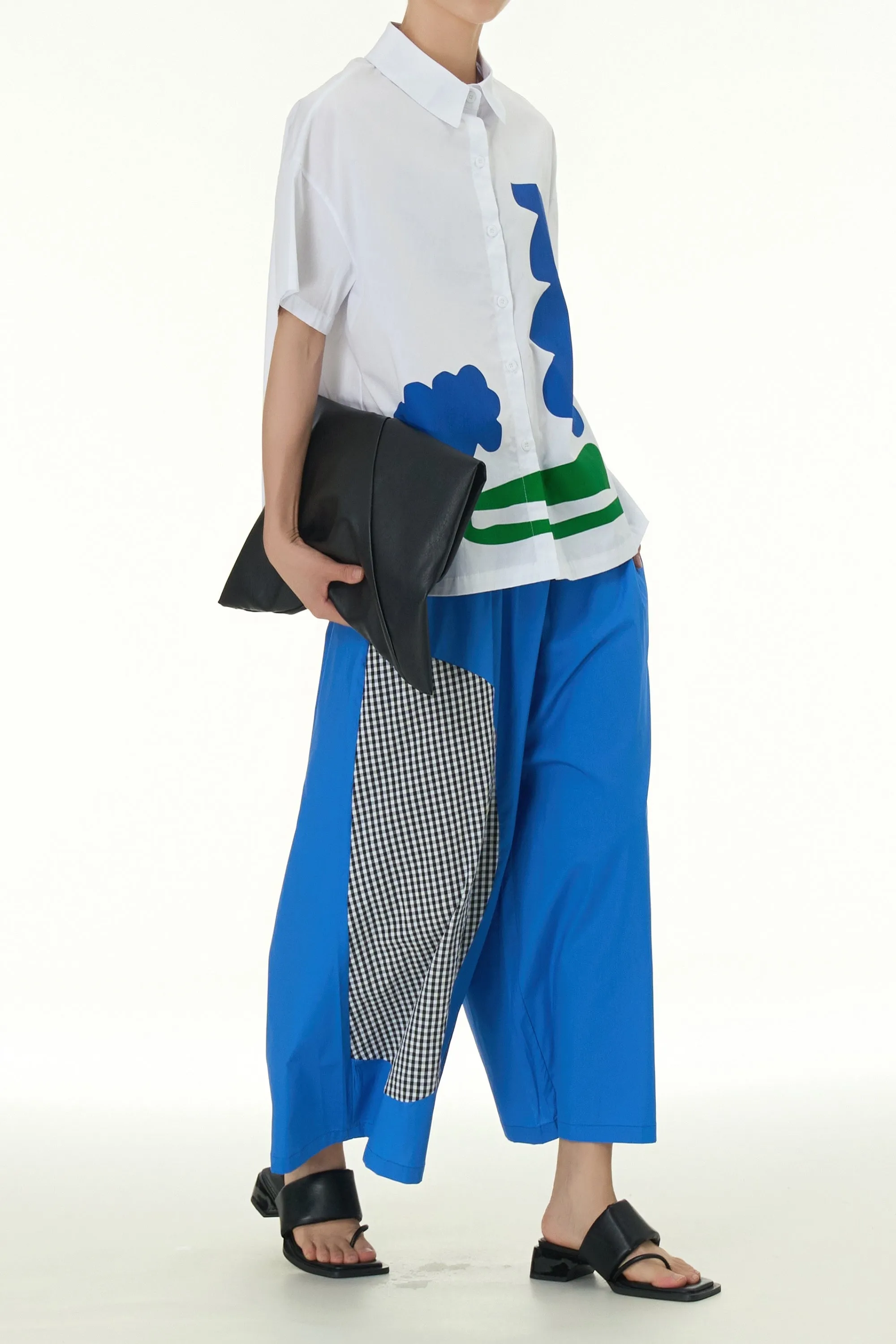 Checkered Patch Cotton Coord Set