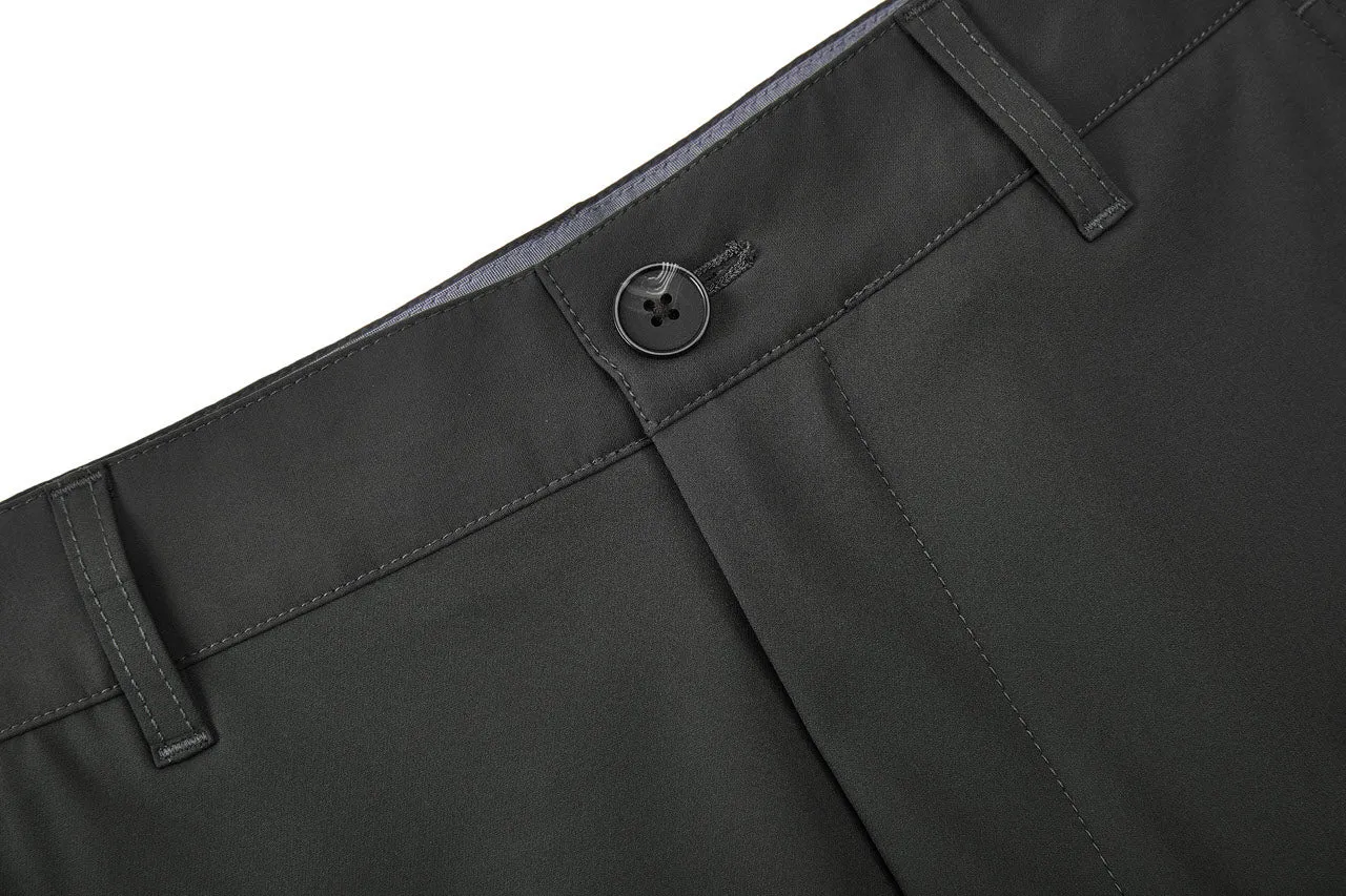 Compact Multi-Way Stretch Casual Pants in Slim Tapered Fit