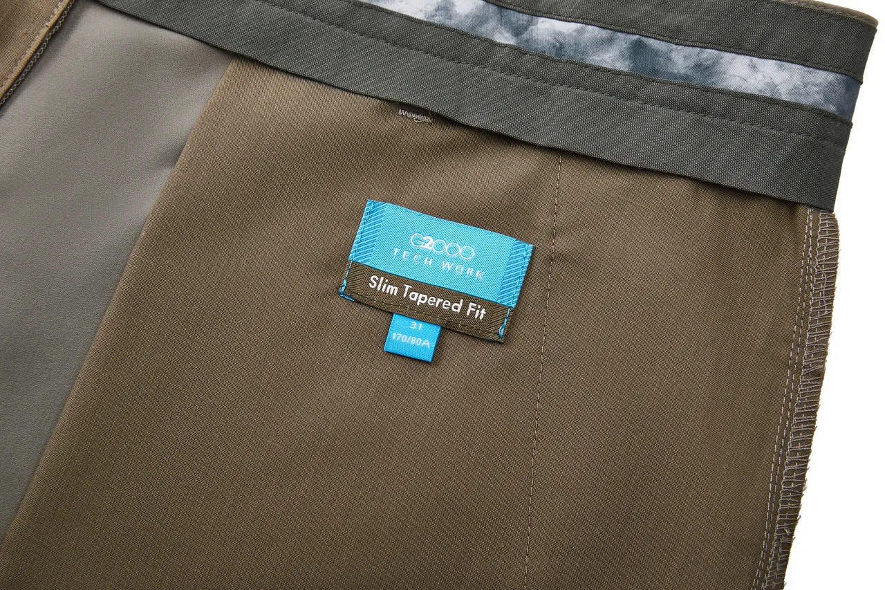 Compact Multi-Way Stretch Casual Pants in Slim Tapered Fit