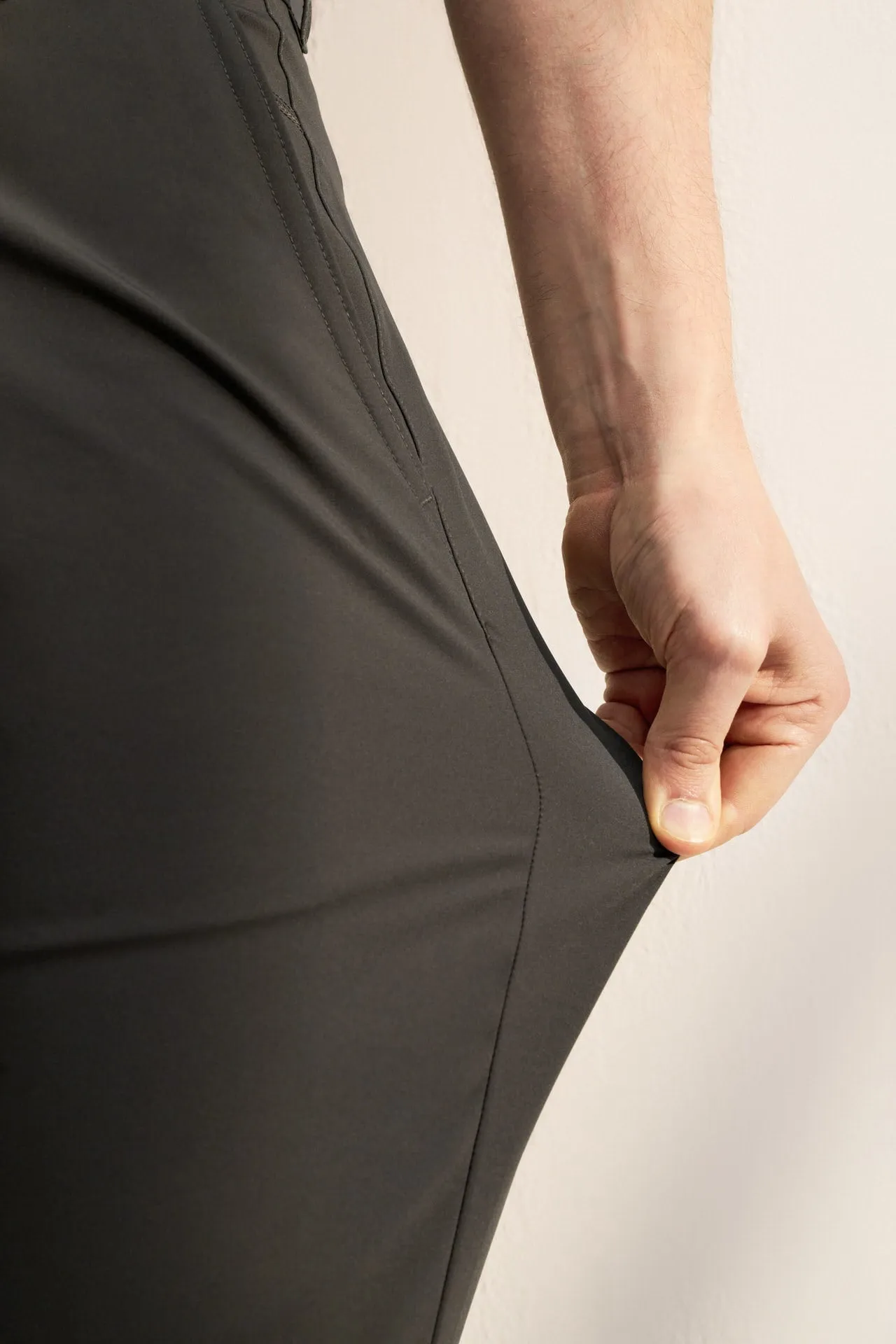 Compact Multi-Way Stretch Casual Pants in Slim Tapered Fit