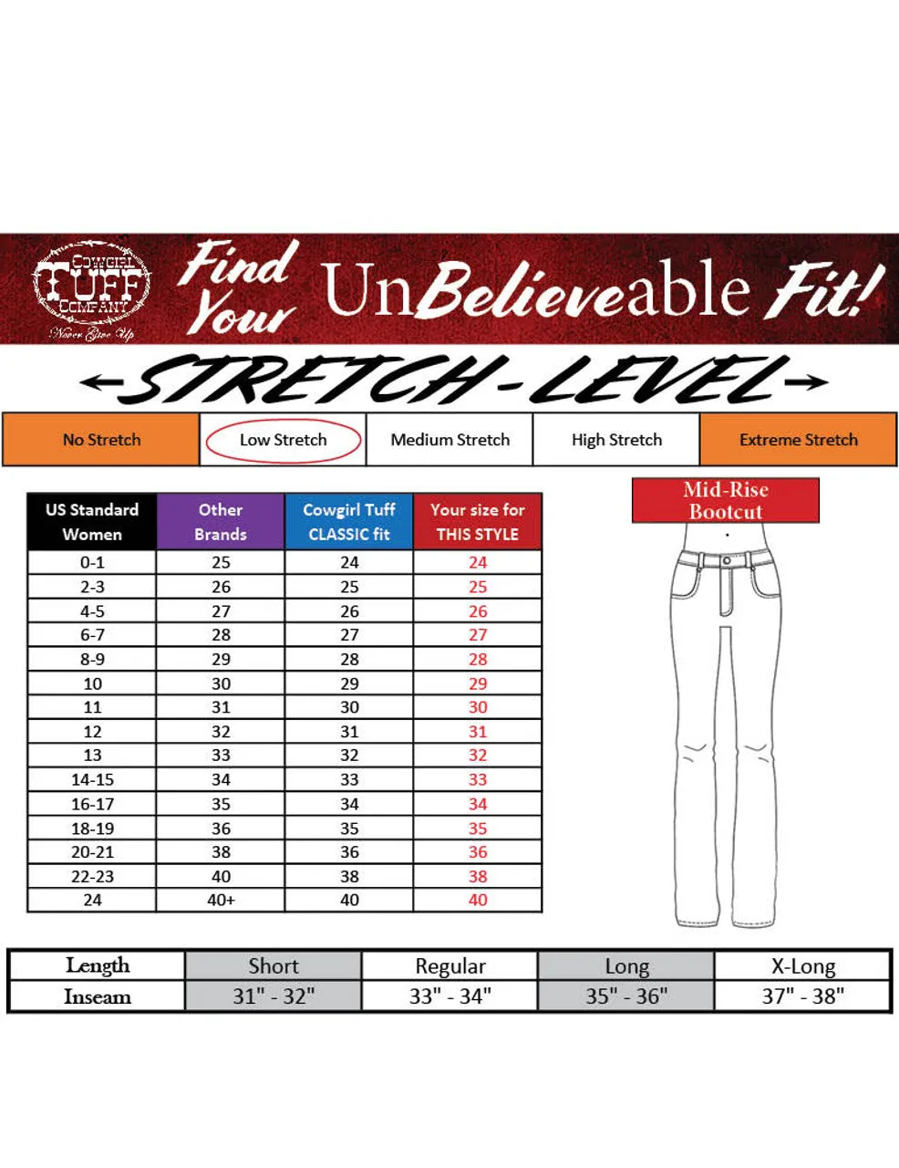 Cowgirl Tuff Shake It Off Mid Rise Bootcut Jean - Shake It Off