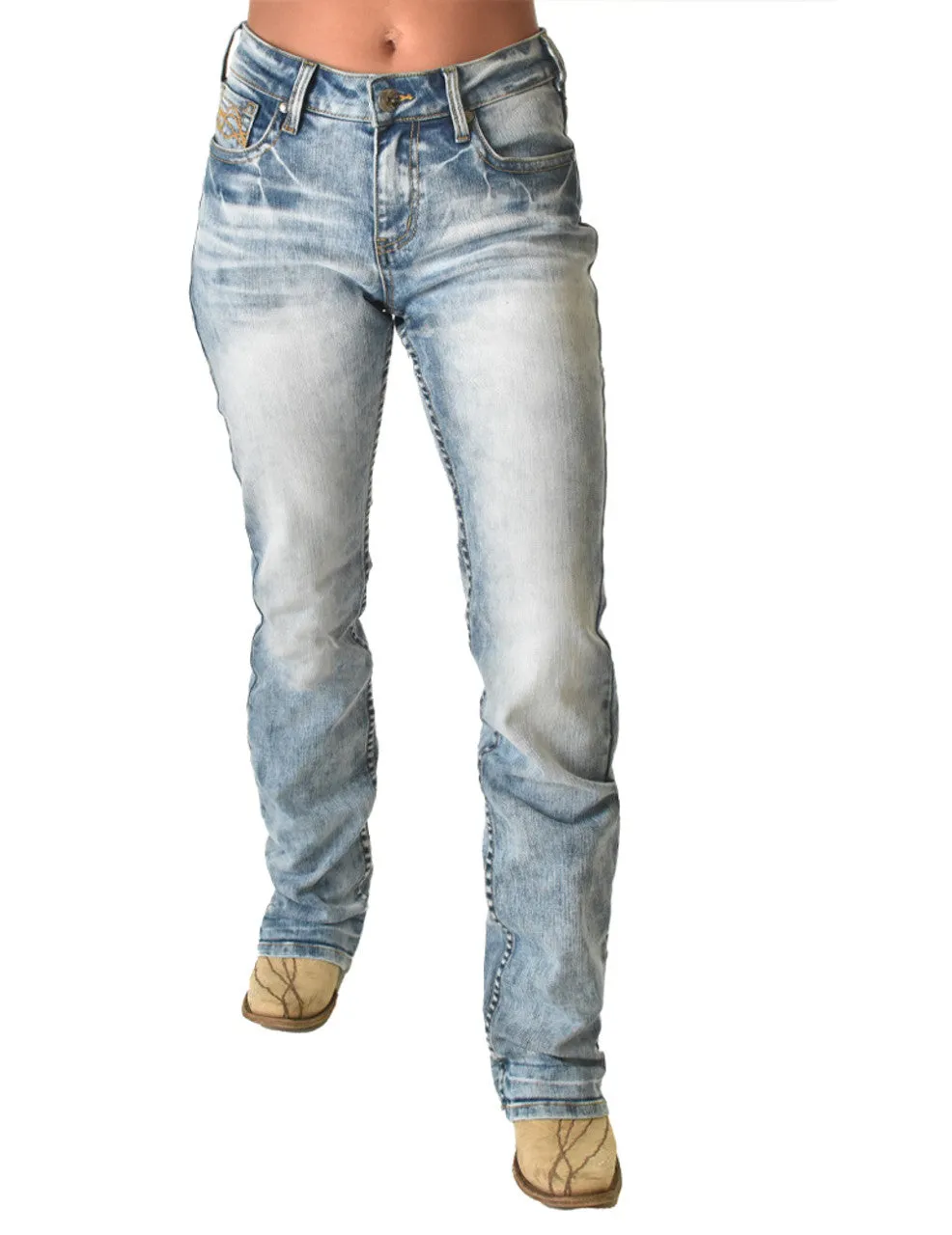Cowgirl Tuff Shake It Off Mid Rise Bootcut Jean - Shake It Off