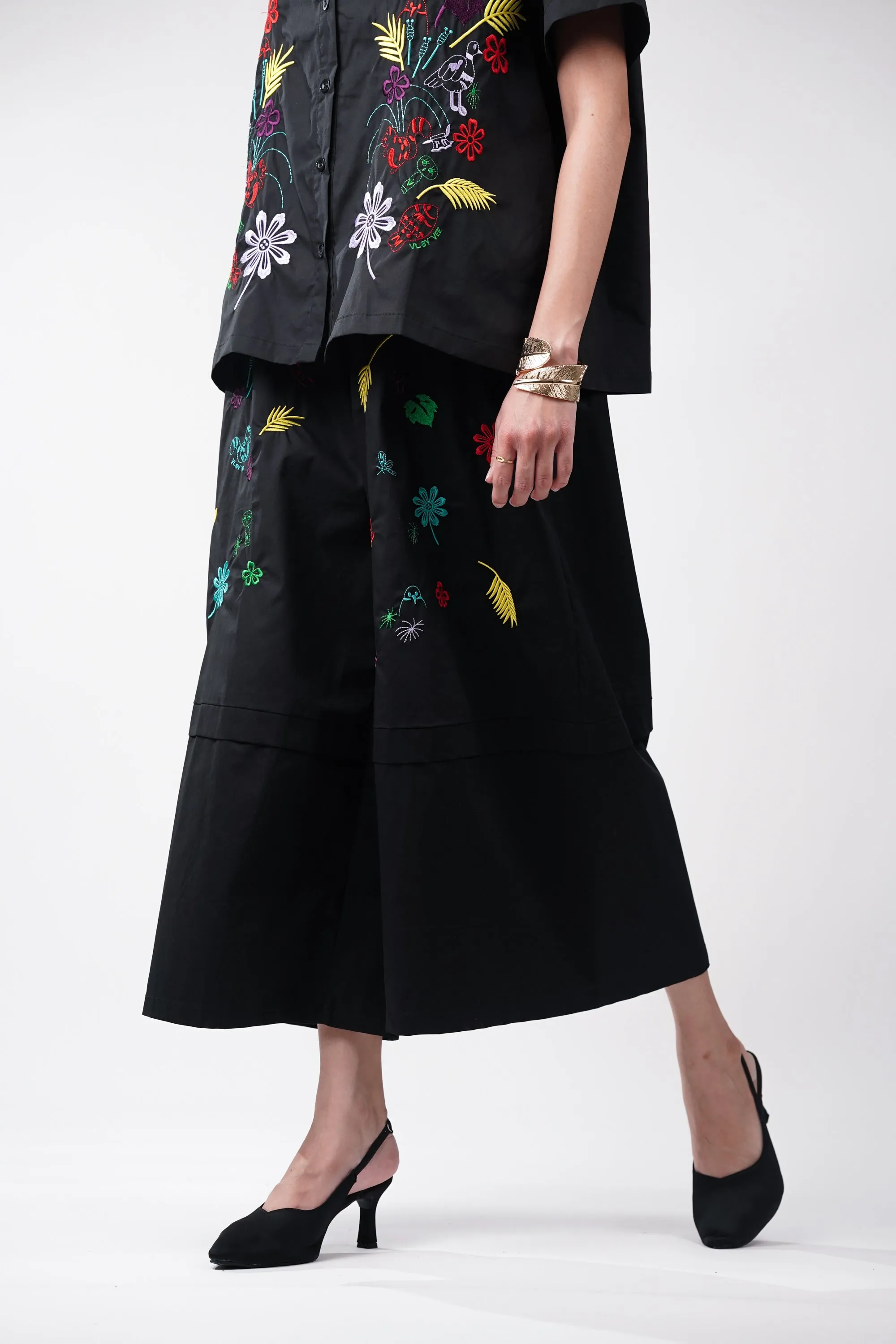 Detailed Embroidered Cotton Coord Set