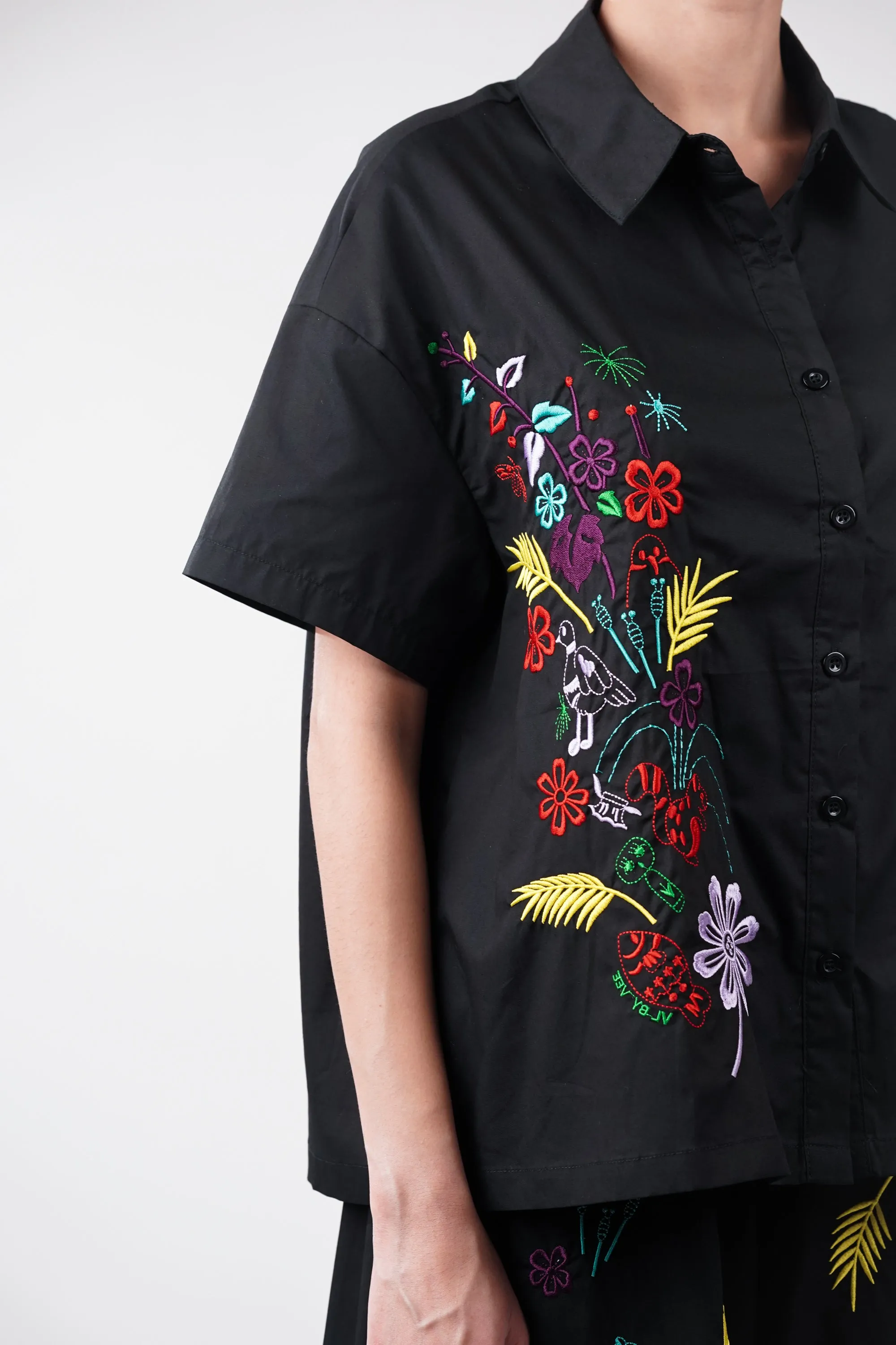 Detailed Embroidered Cotton Coord Set