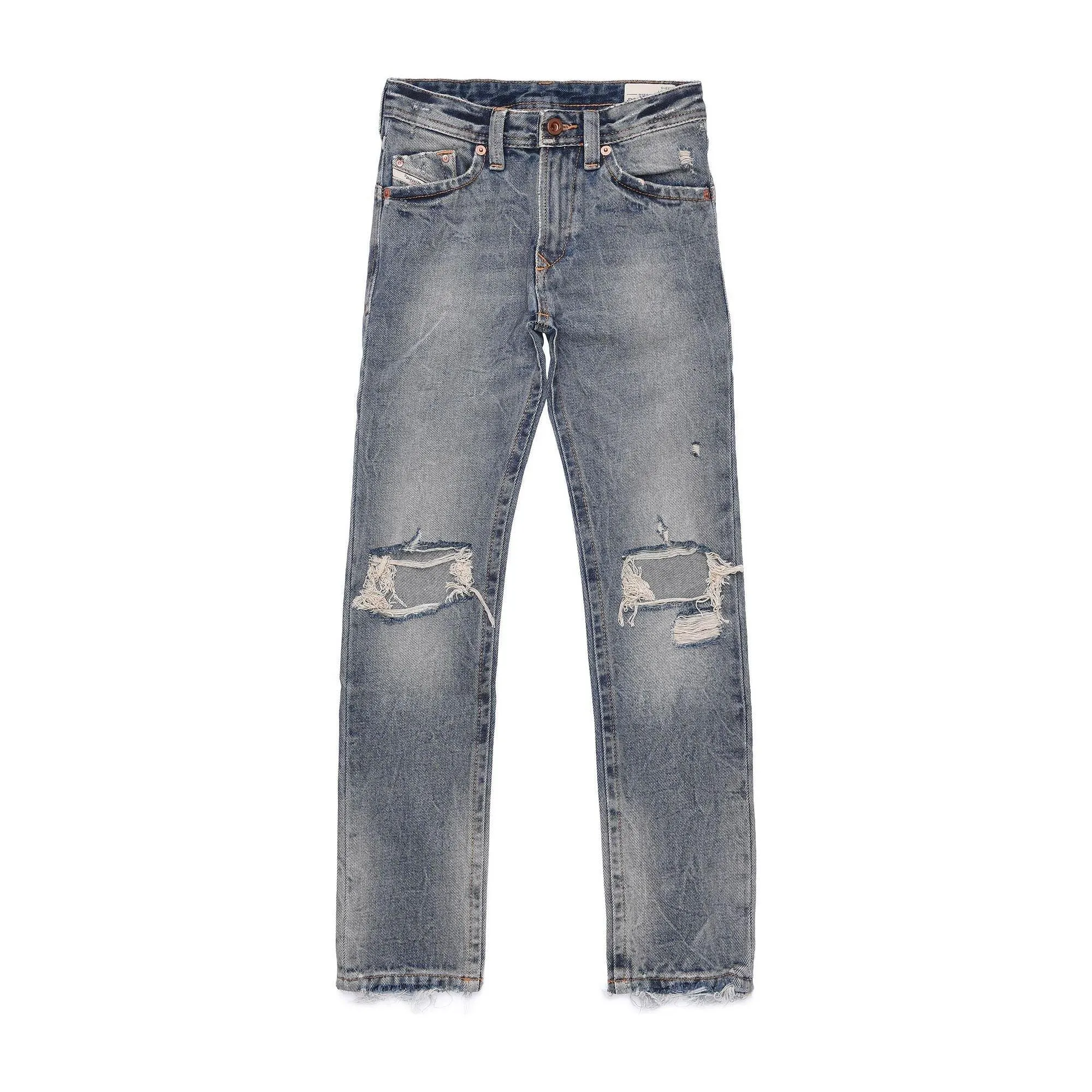 Diesel Boys Darron - Ripped, Washed Jeans in Light Blue