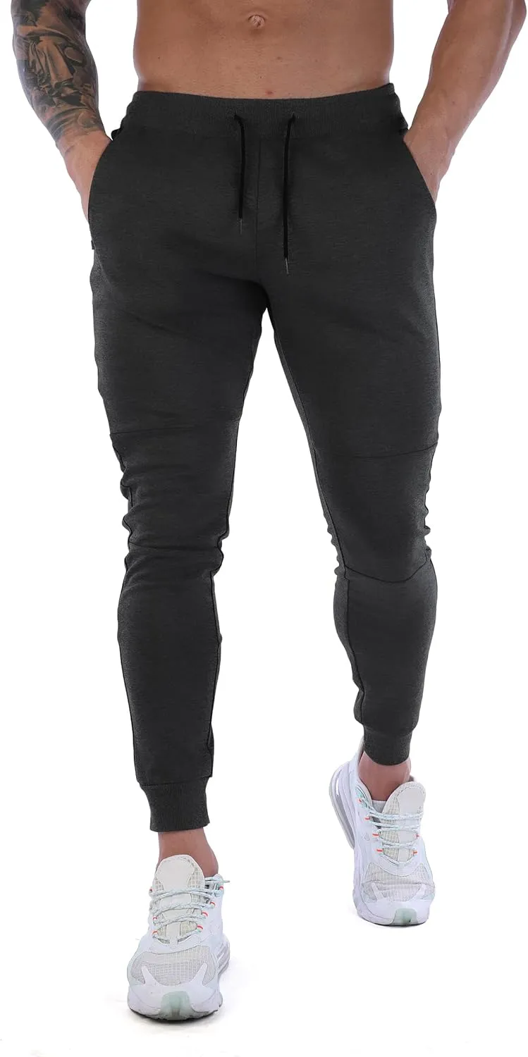 FIRSTGYM Men's Slim Fit Joggers Sweatpants Workout Pants for Gym Running and Bodybuilding