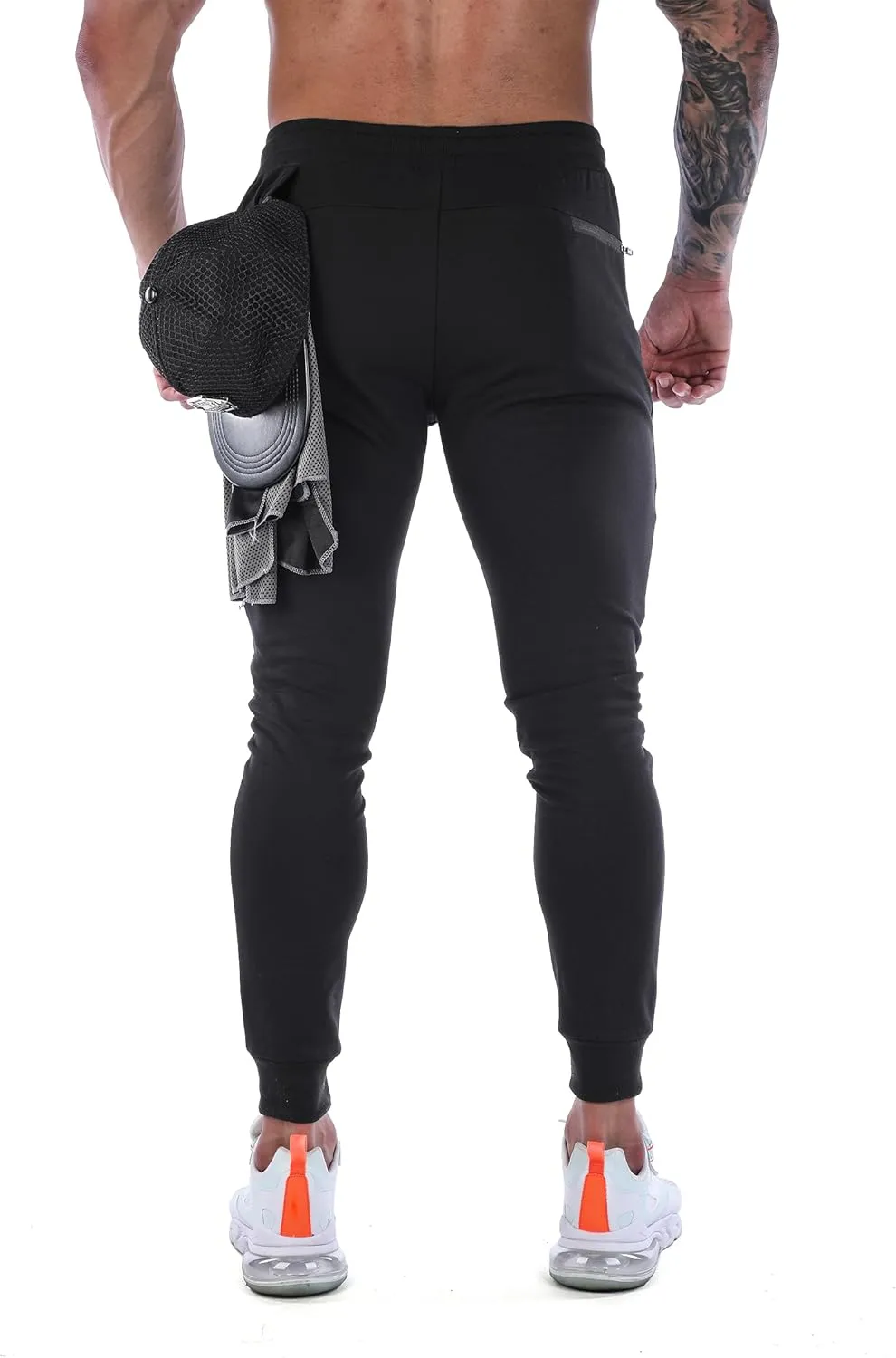 FIRSTGYM Men's Slim Fit Joggers Sweatpants Workout Pants for Gym Running and Bodybuilding