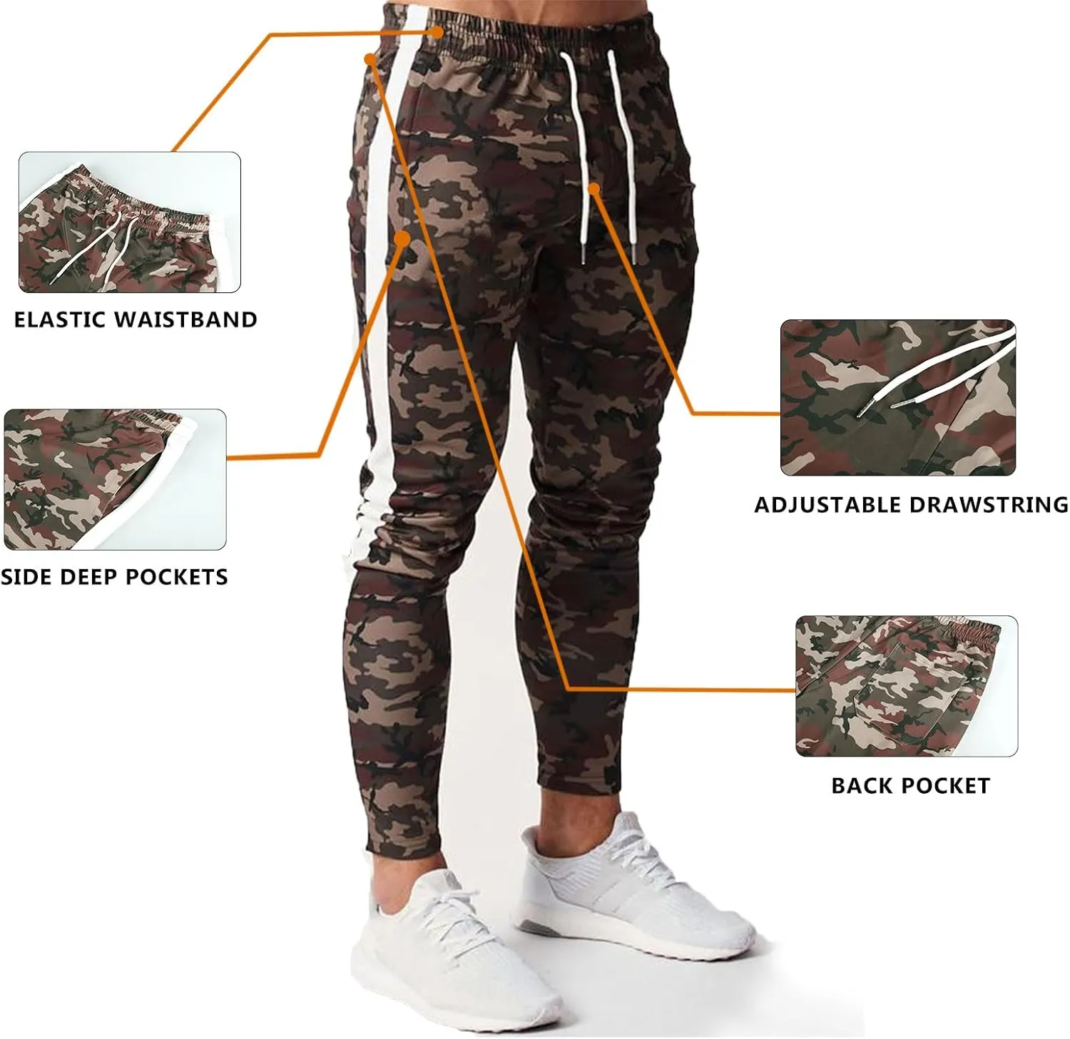 GINGTTO Mens Joggers Pants Slim Fit Casual Sweatpants for Men Workout with Pockets