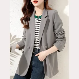 Gray Slim-Fit Versatile Casual Blazer