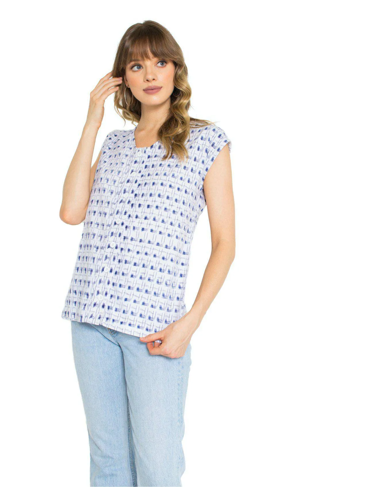 Kiyo Button Top