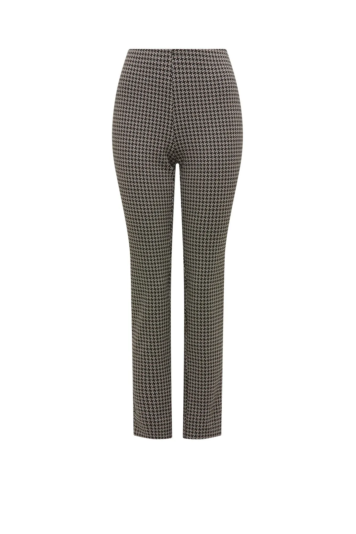 Liv Houndstooth Pant - Black Camel