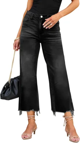LOLONG High Waisted Flare Jeans for Women Casual Bell Bottom Denim Pants