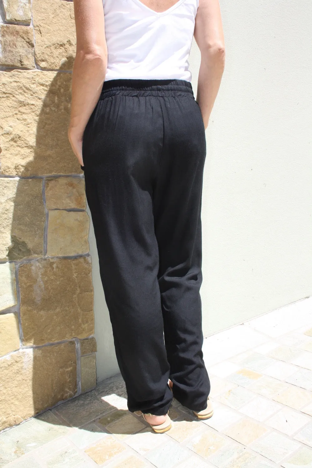 Marina Mirage Elastic Long Pant In Black