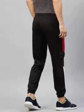 Men Colorblock Black/Dark Blue Hiking Track Pants (Pack of 2)