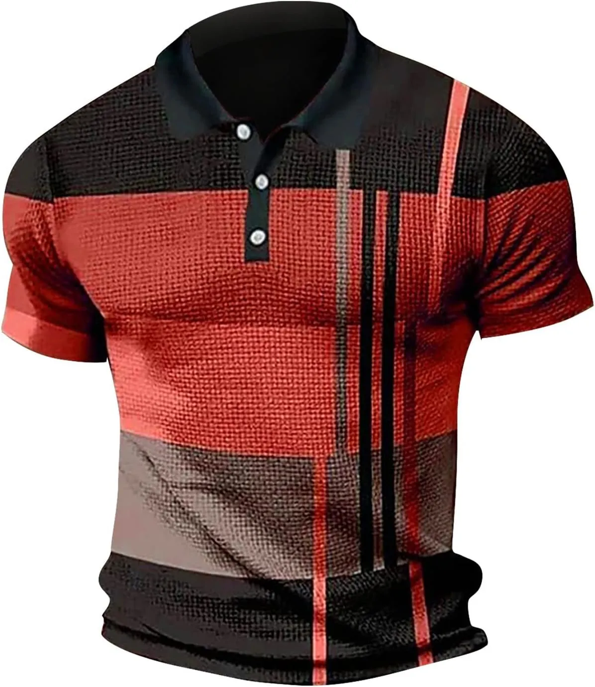 Men's Short Sleeve Polo Shirts Casual Golf Printed T-Shirts Summer Pullover Tennis T-Shirt Tops
