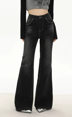 Mina Washed Slim Fit Flare Leg Jeans