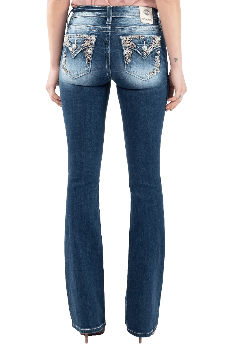 Miss Me Women's Mid-Rise Boot Stretch Jean
