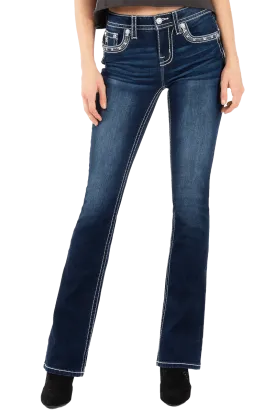 Miss Me Women's Sequin Boot Cut Jeans