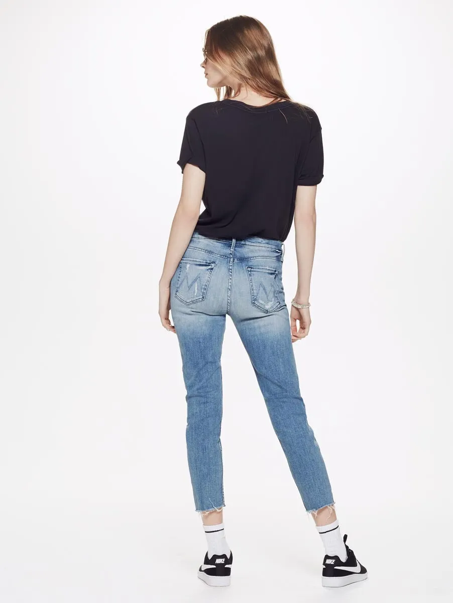 Mother - Sinner Fray Ankle Skinny Jeans in Losing Control