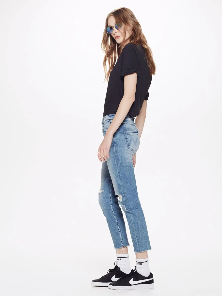 Mother - Sinner Fray Ankle Skinny Jeans in Losing Control