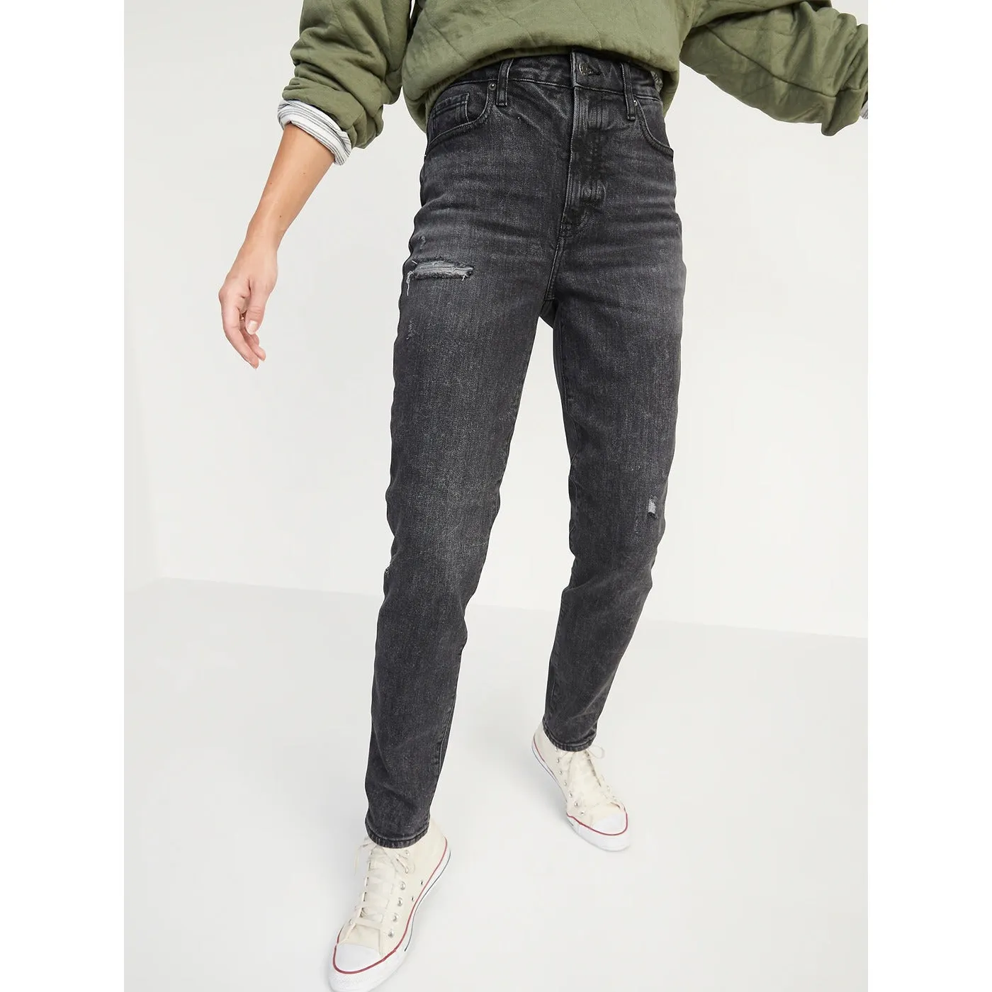 ON Mom Straight Ripped Jeans
