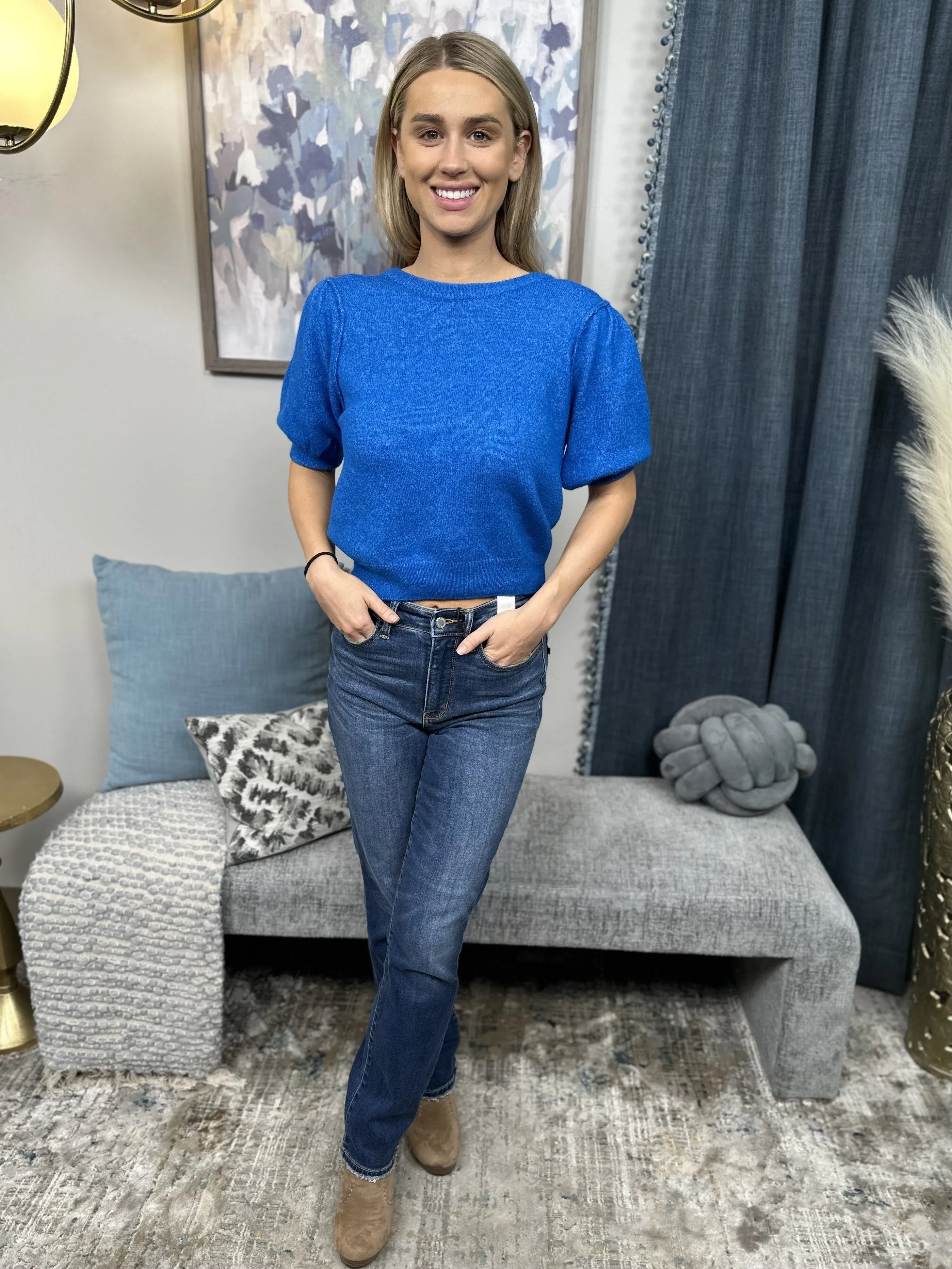 Over The Edge Short Sleeve Sweater