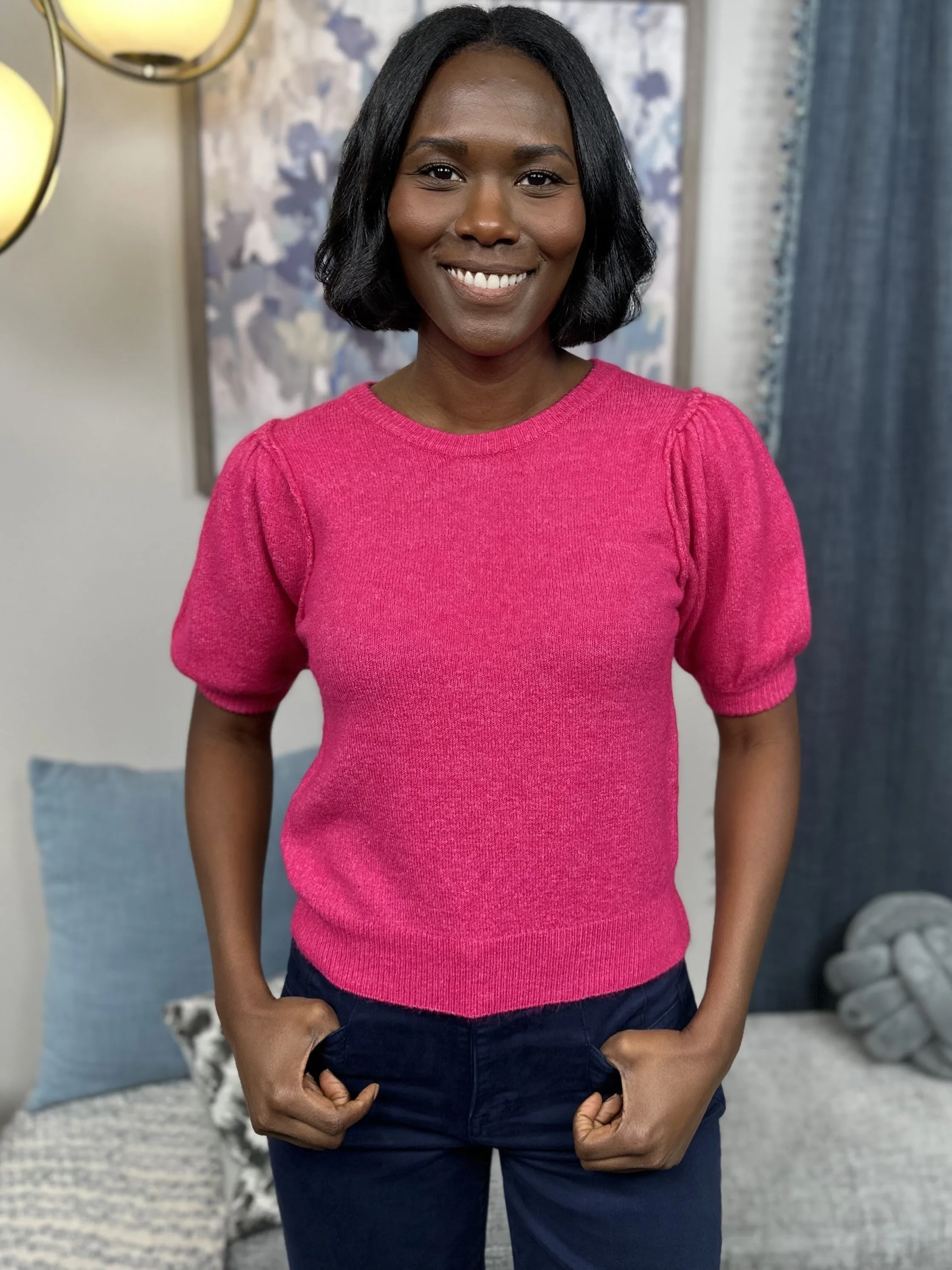 Over The Edge Short Sleeve Sweater