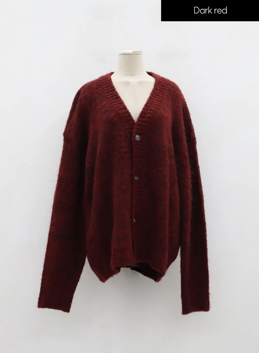 Plus Button V-Neck Cardigan ID27