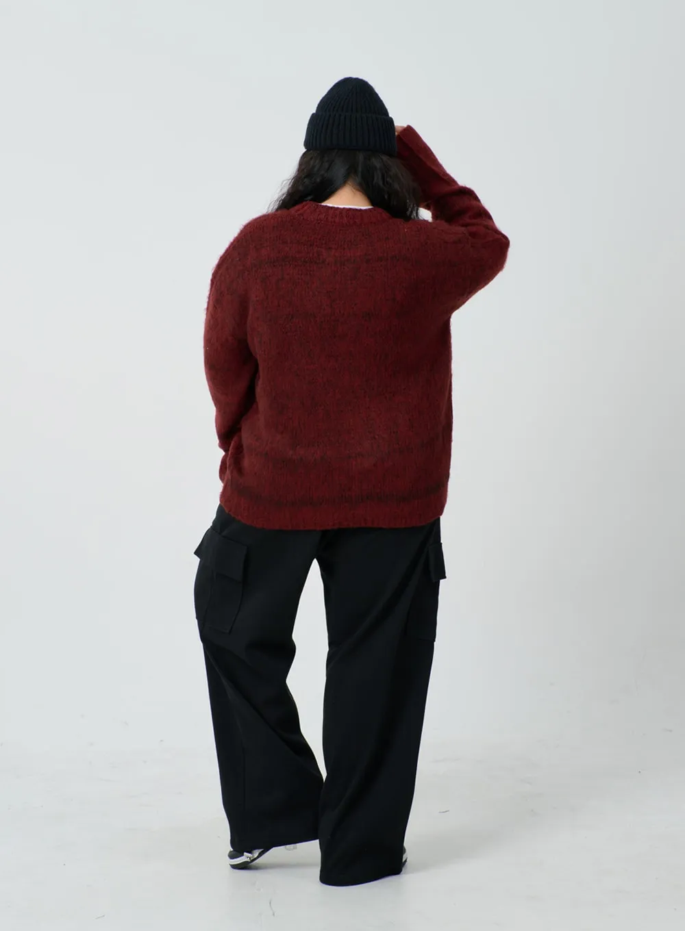 Plus Button V-Neck Cardigan ID27