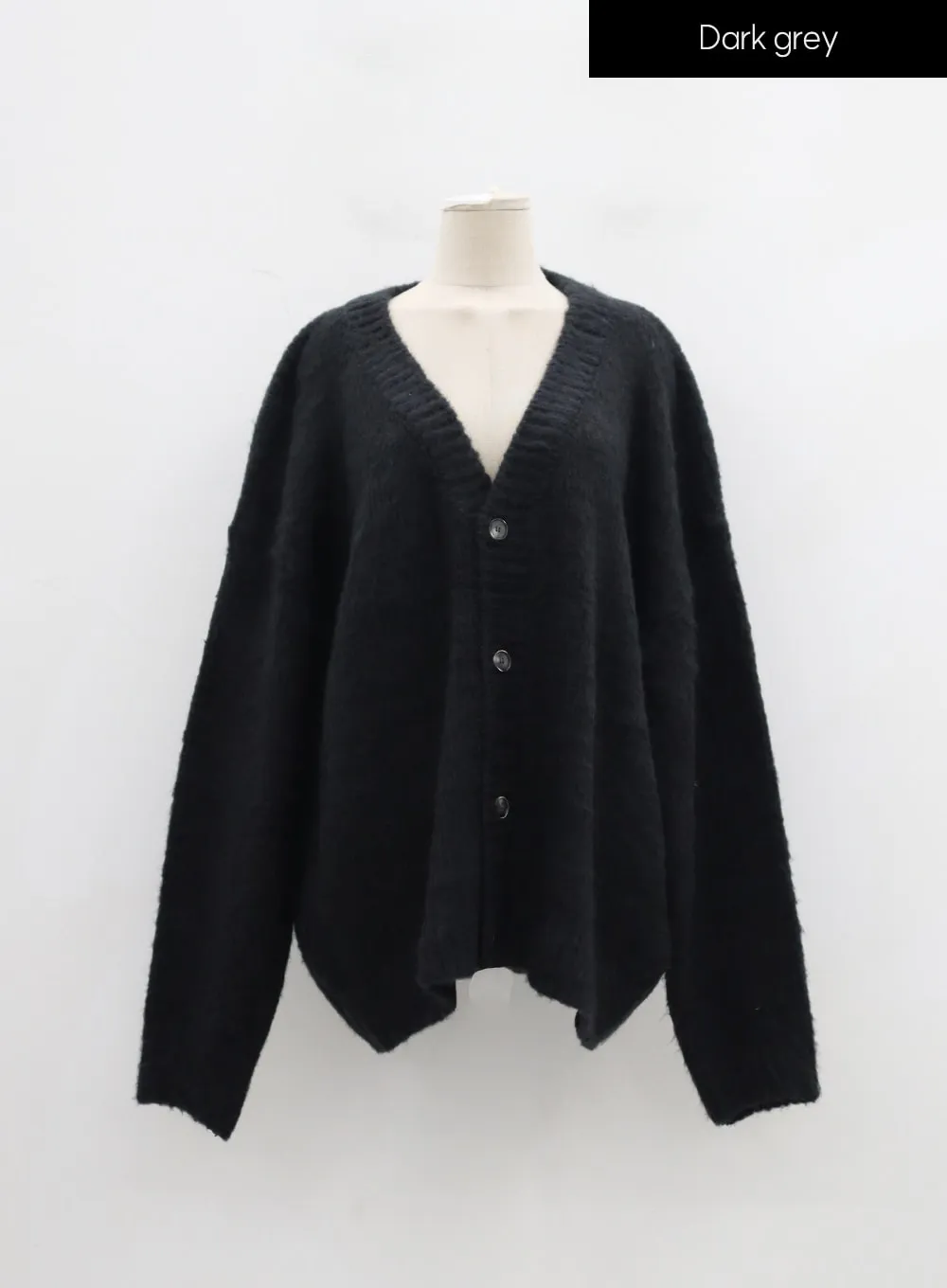 Plus Button V-Neck Cardigan ID27