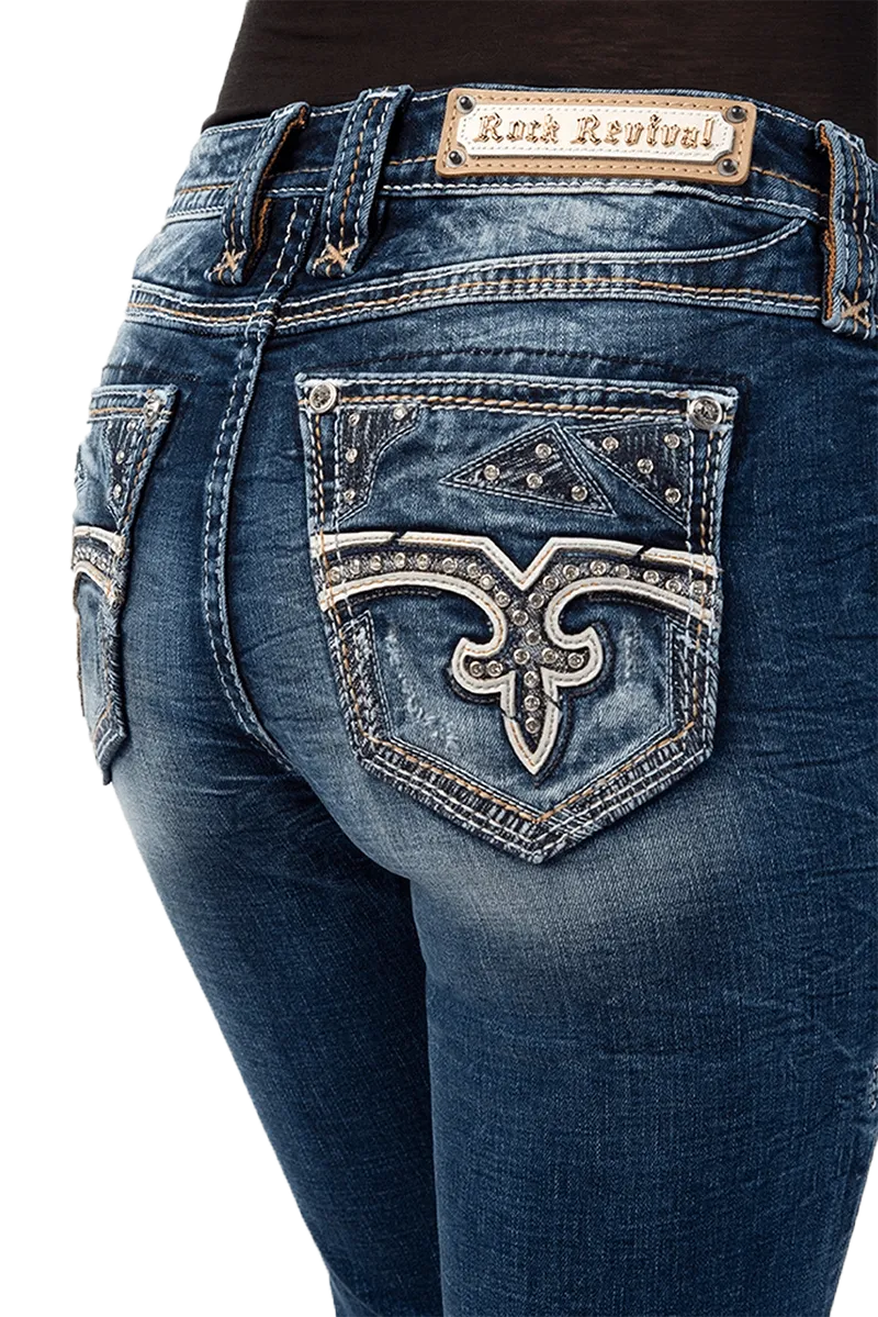 Rock Revival Women's Hibiscus Bootcut Jeans