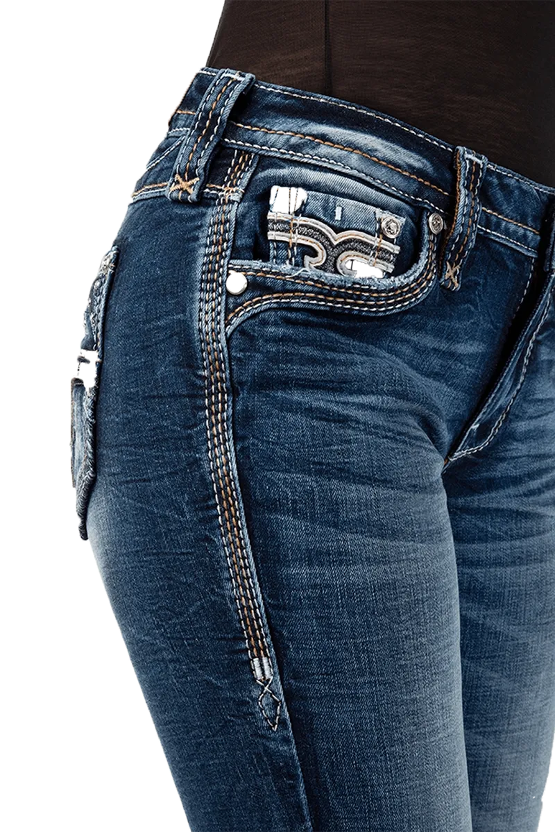 Rock Revival Women's Hibiscus Bootcut Jeans