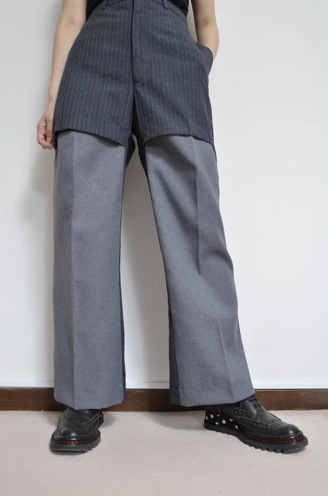 SLIT SLACKS PT GRY / 02_A