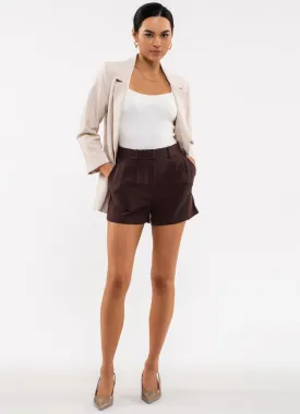 Solid Folded Sleeve Blazer in Oatmeal by Blu Pepper