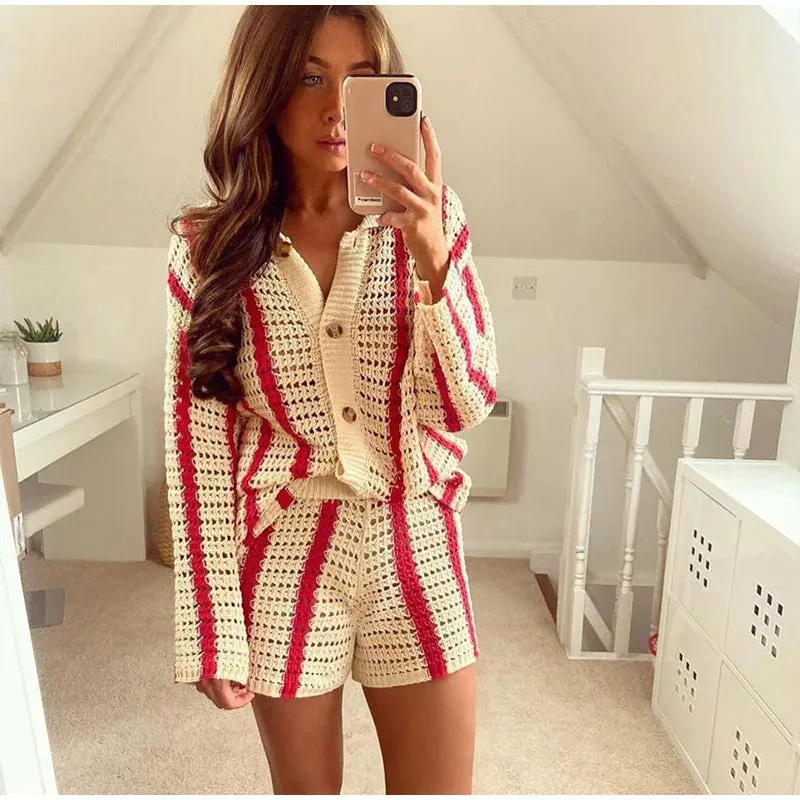 Steffie - Crochet knit two piece set