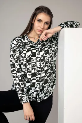 Stylish Checked Casual Shirt For Women
