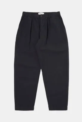 Universal Works Pleated Track Pant Seersucker II (Navy)