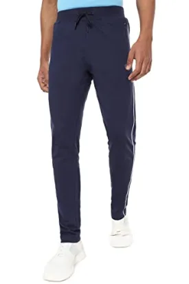 Van Heusen Flex Men Regular Fit Track Pants (VFPTAATFM72182_Navy L)
