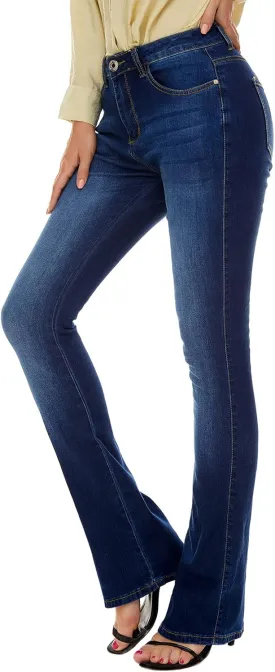 VIPONES Bell Bottom Jeans for Women Stretchy High Waisted Flare Curvy Denim Pants