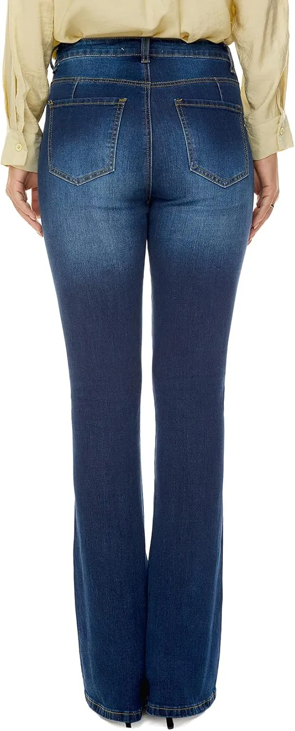 VIPONES Bell Bottom Jeans for Women Stretchy High Waisted Flare Curvy Denim Pants