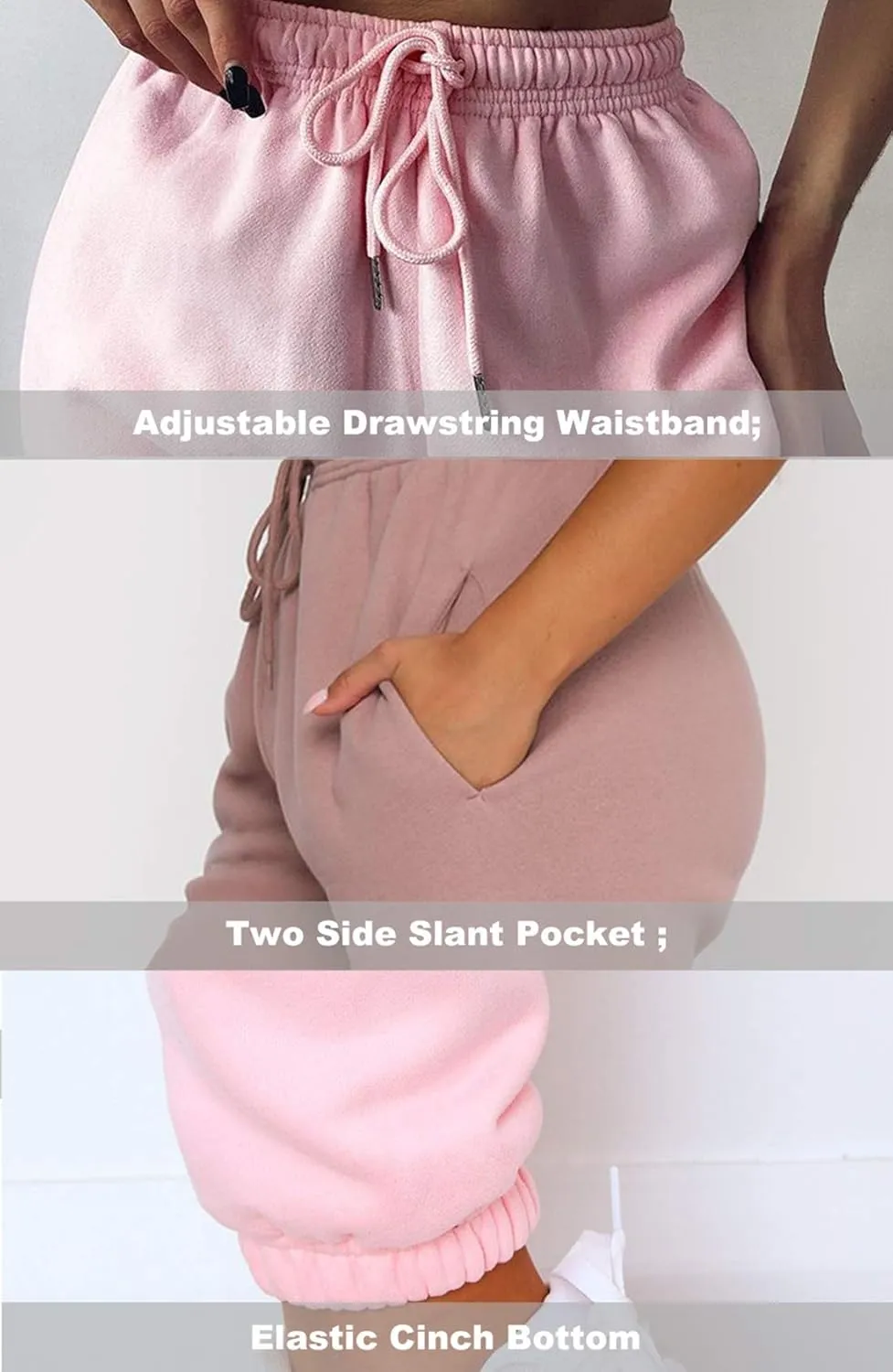 Waitfairy Sweatpants Women - Joggers for Women High Waist Baggy Sweat Pants for Womens Joggers with Pockets
